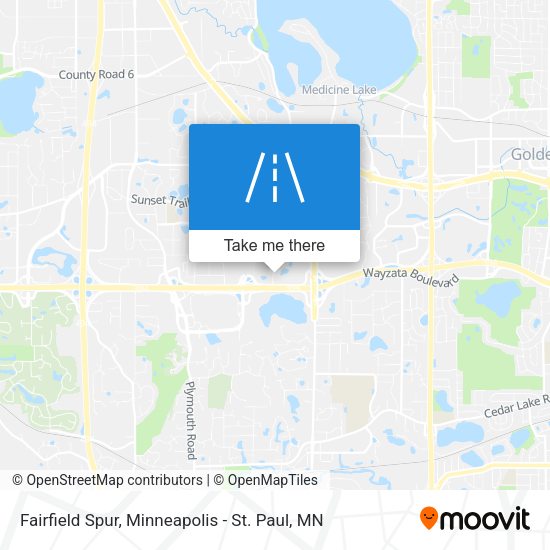 Fairfield Spur map