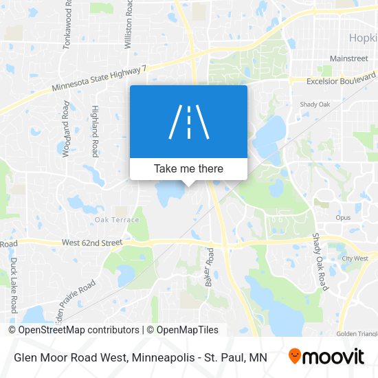 Glen Moor Road West map