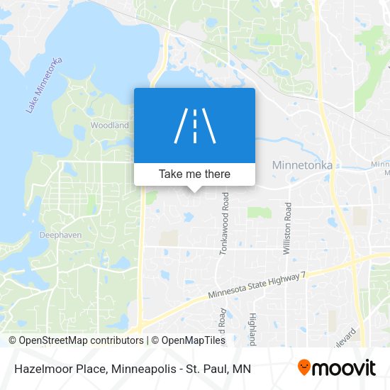 Hazelmoor Place map
