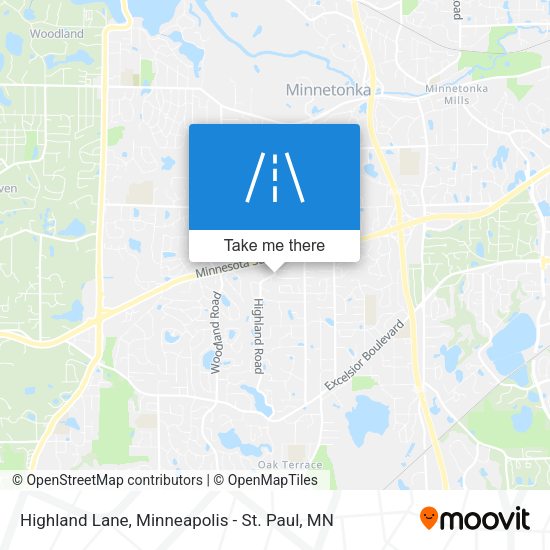 Highland Lane map