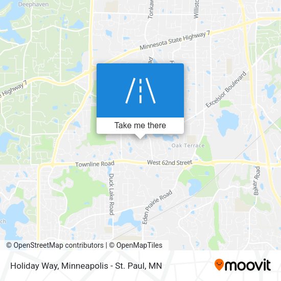 Holiday Way map