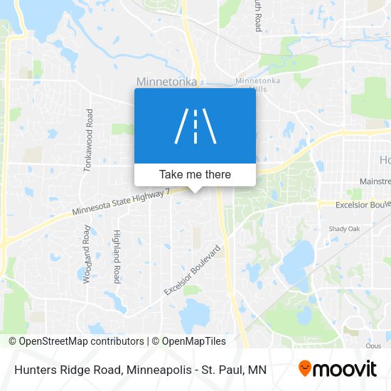 Hunters Ridge Road map