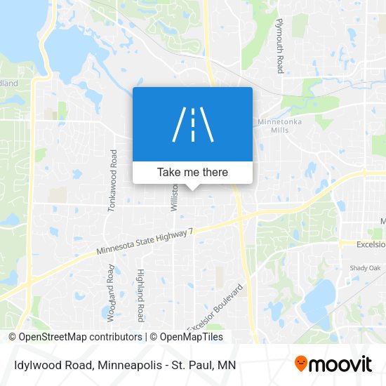 Idylwood Road map