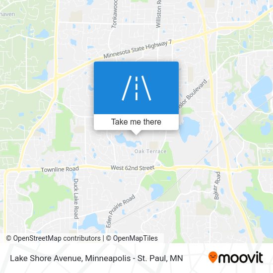Lake Shore Avenue map