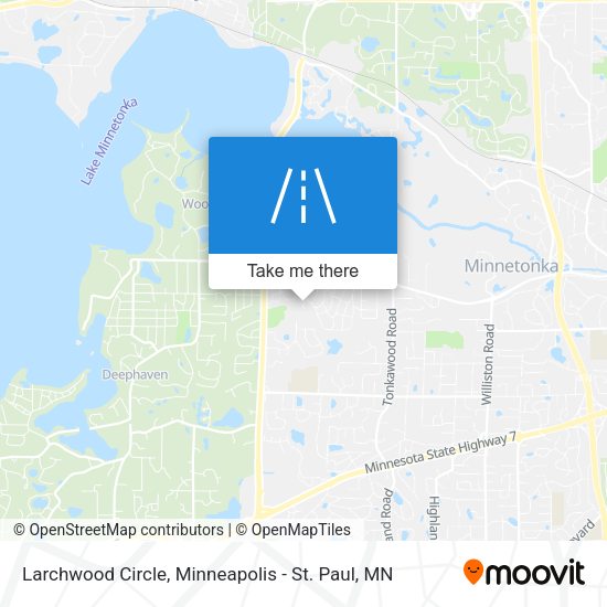 Larchwood Circle map