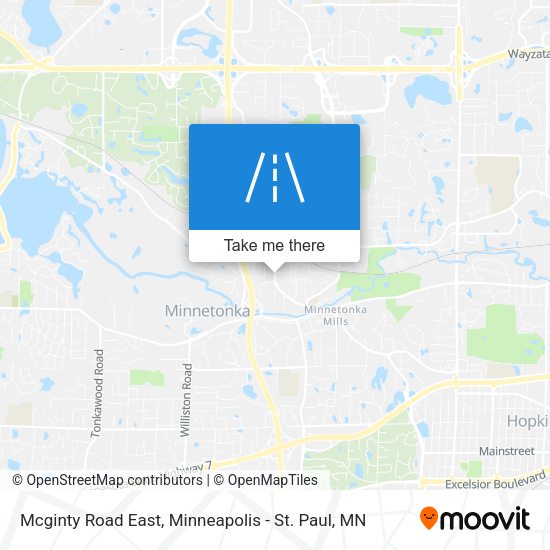 Mcginty Road East map