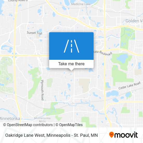 Oakridge Lane West map