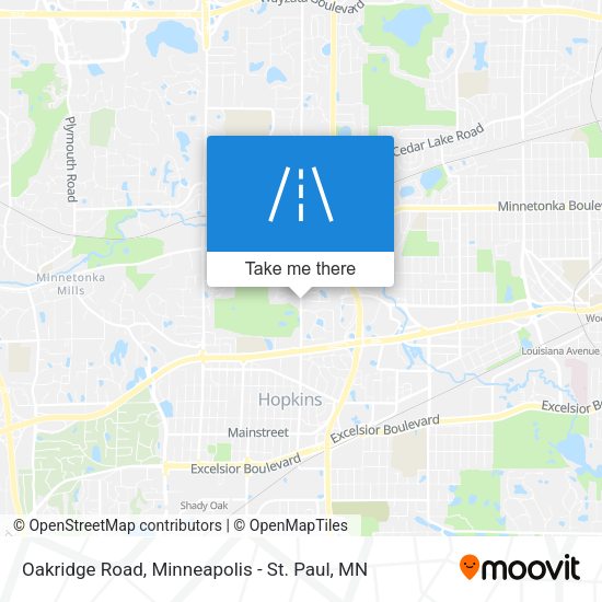 Oakridge Road map