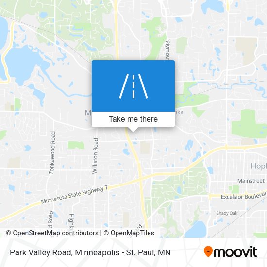 Park Valley Road map
