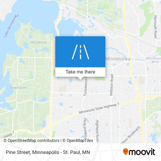 Pine Street map