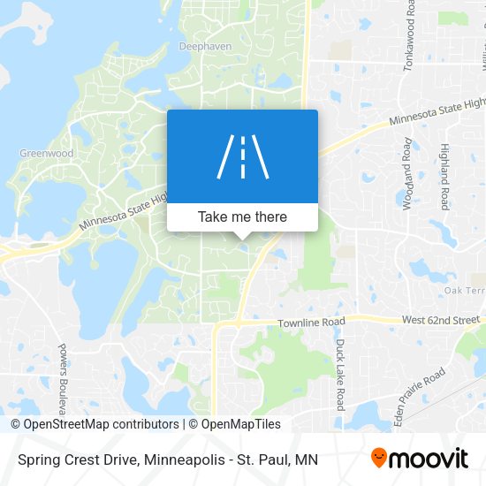 Spring Crest Drive map