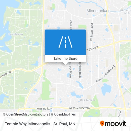 Temple Way map