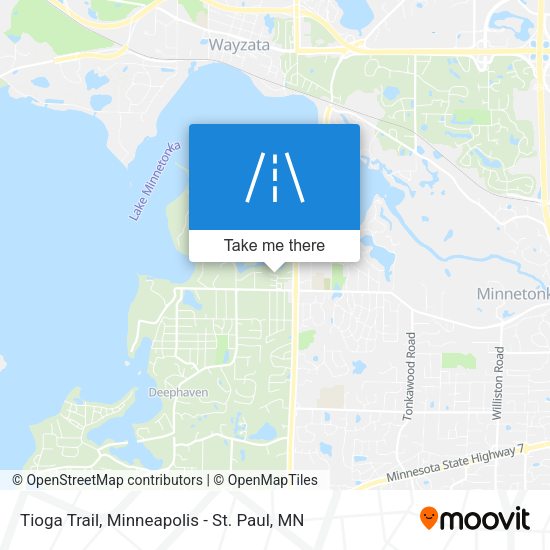 Tioga Trail map