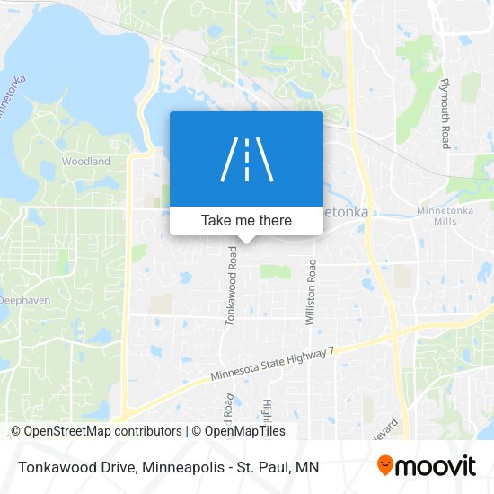Tonkawood Drive map