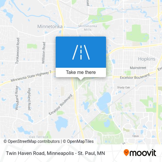 Twin Haven Road map