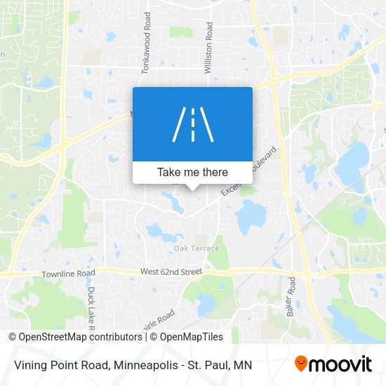 Vining Point Road map