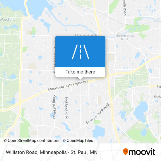 Williston Road map