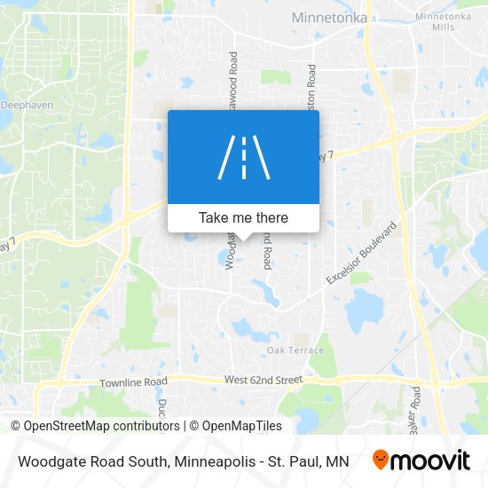 Woodgate Road South map
