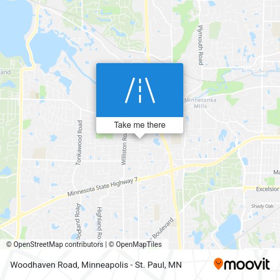 Woodhaven Road map
