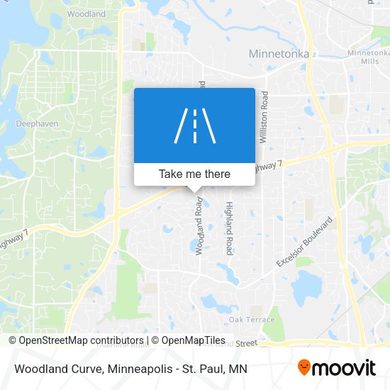 Woodland Curve map