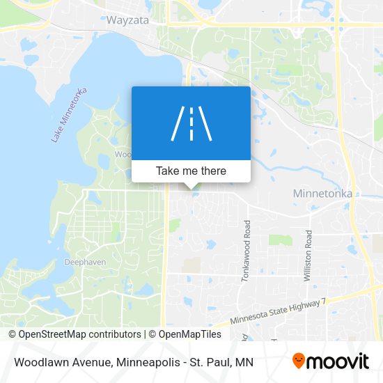 Mapa de Woodlawn Avenue