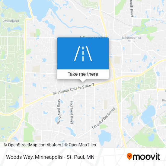 Woods Way map