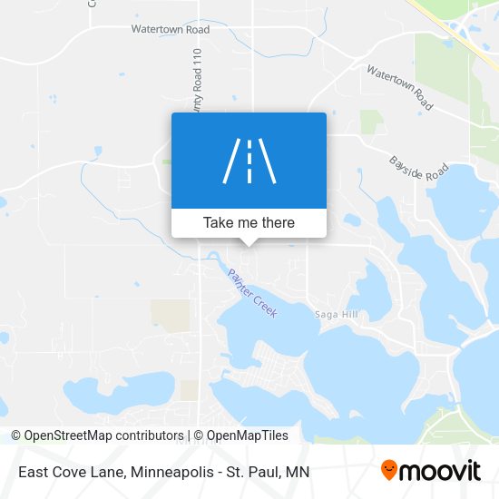 East Cove Lane map
