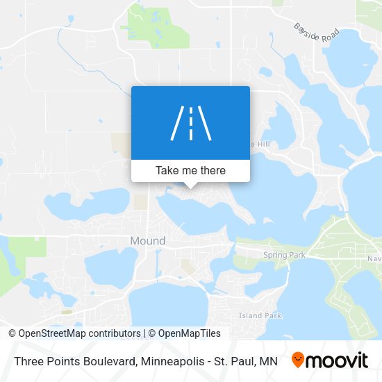 Three Points Boulevard map