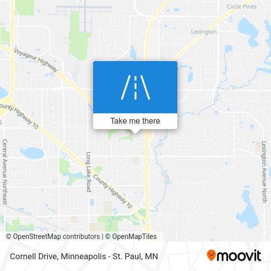Cornell Drive map