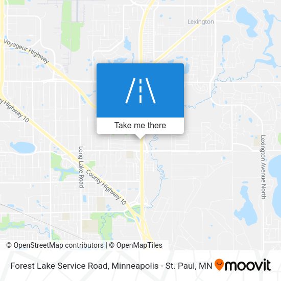 Forest Lake Service Road map