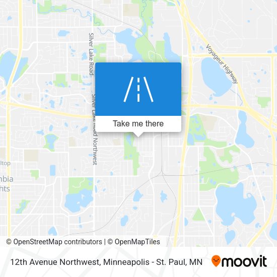 12th Avenue Northwest map