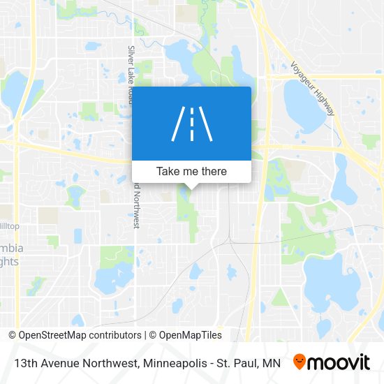 13th Avenue Northwest map