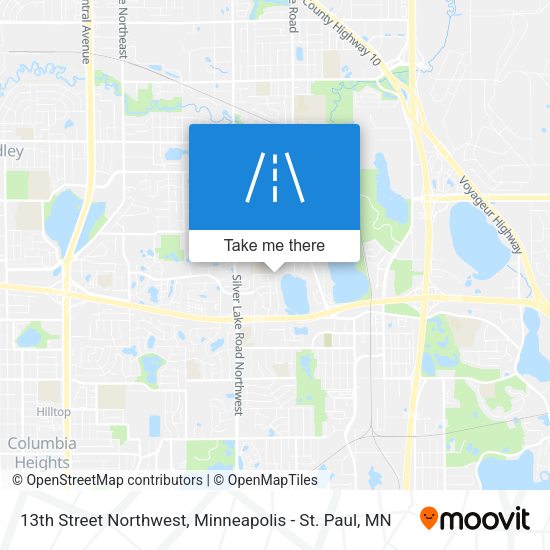 13th Street Northwest map