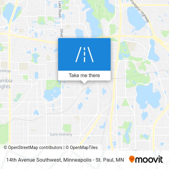 14th Avenue Southwest map