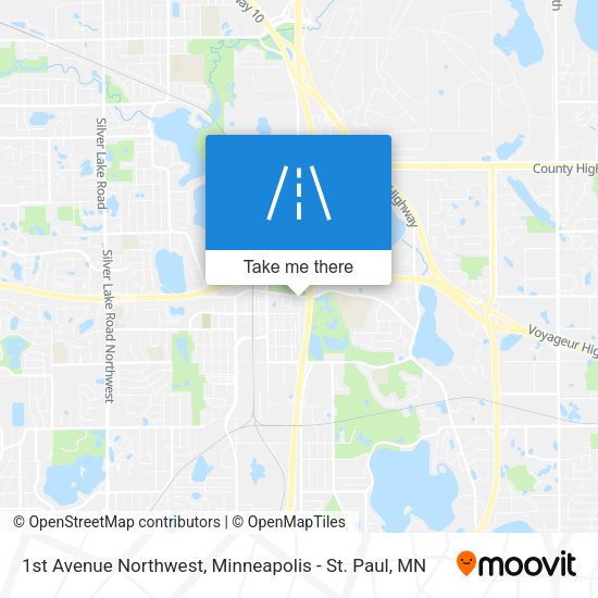1st Avenue Northwest map