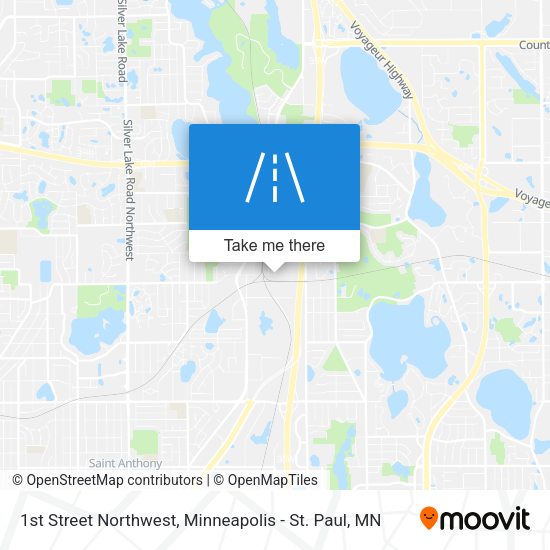 1st Street Northwest map