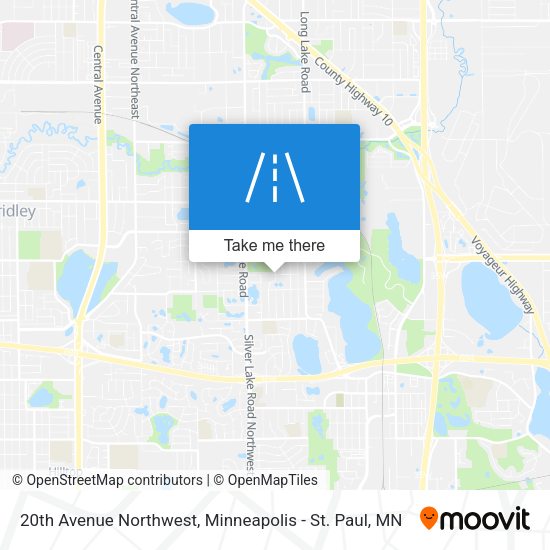 20th Avenue Northwest map