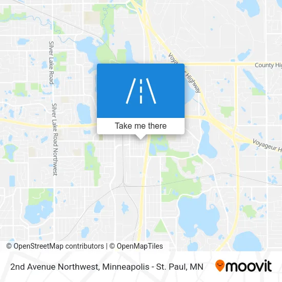 2nd Avenue Northwest map