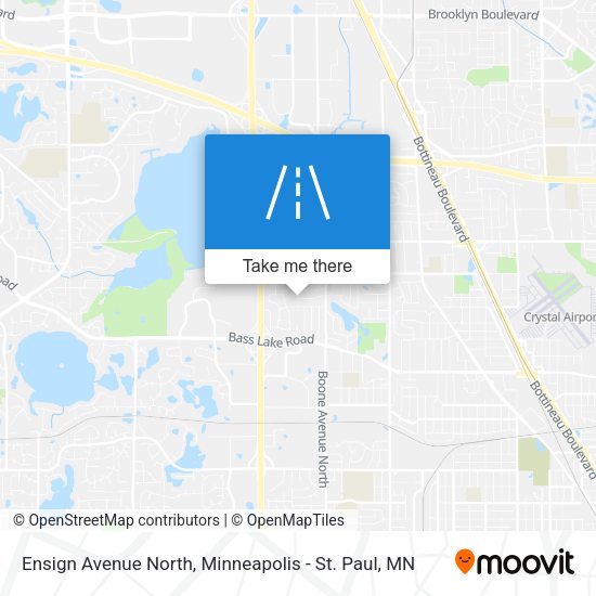 Ensign Avenue North map