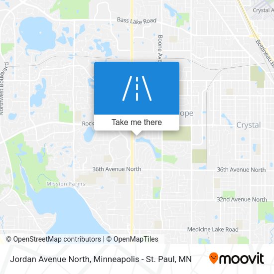Mapa de Jordan Avenue North