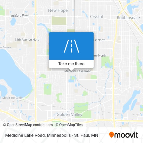 Medicine Lake Road map