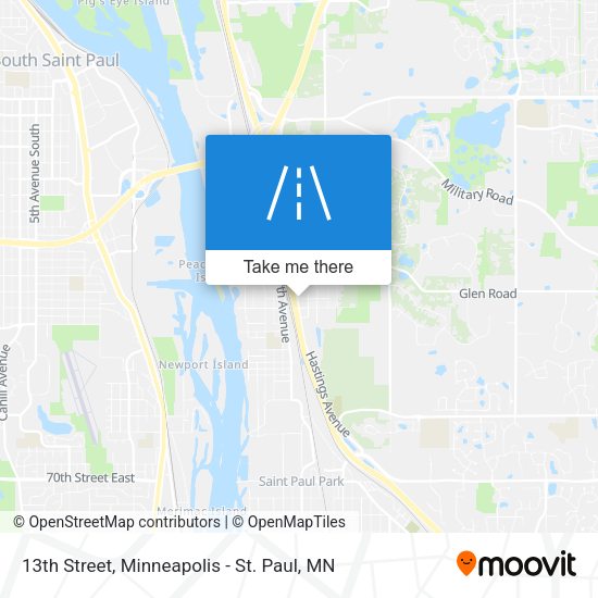 13th Street map