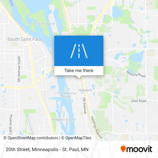 20th Street map