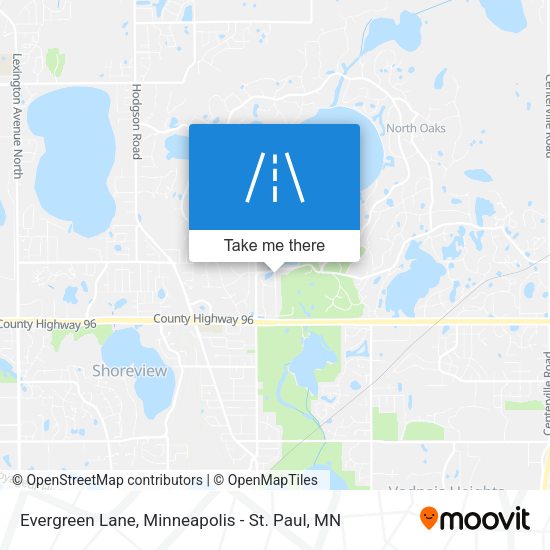 Evergreen Lane map