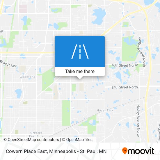Cowern Place East map