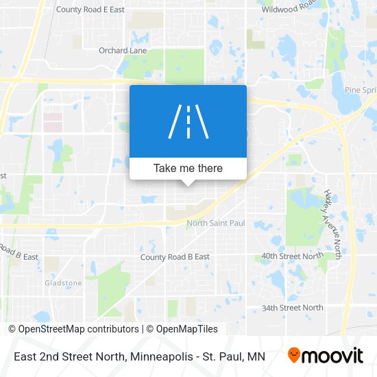 Mapa de East 2nd Street North
