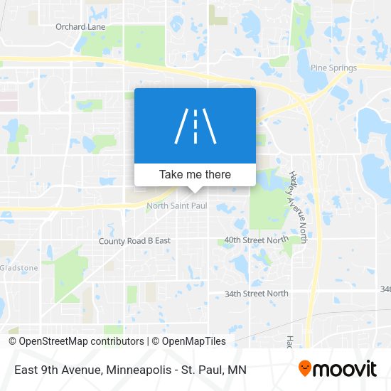 East 9th Avenue map