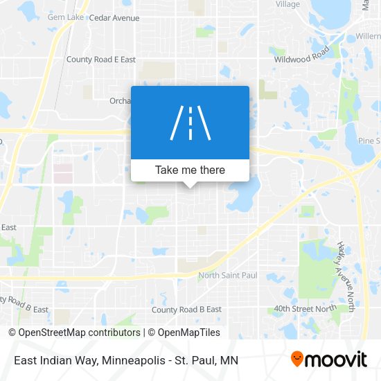 East Indian Way map