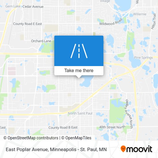 East Poplar Avenue map