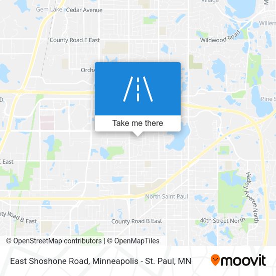 East Shoshone Road map